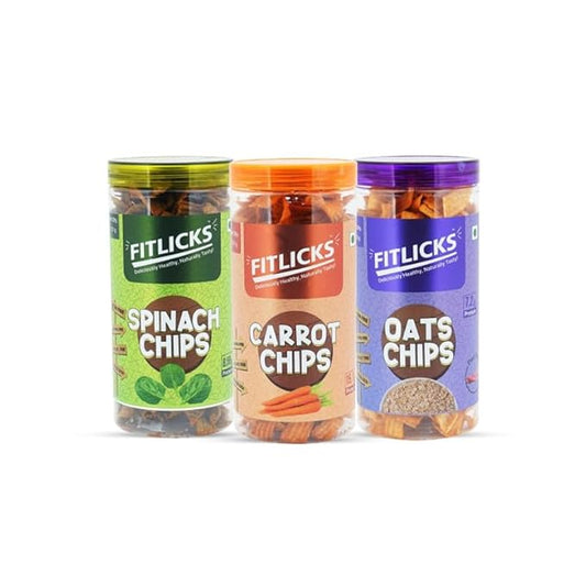 Pack of 3 | FITLICKS Baked Chips 150g