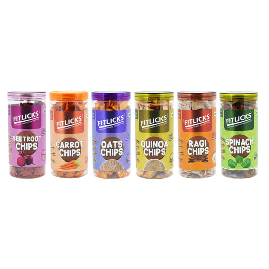 Trail Pack | Pack of 6 | FITLICKS Baked Chips 150g